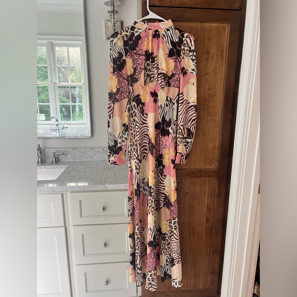 ASOS Design mock neck fitted maxi dress. Long sleeve.